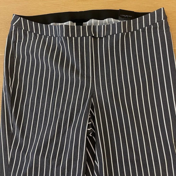Women's Lane Bryant Size 22 Striped The Madison Ankle Pants Stretch Gray New - Picture 2 of 9